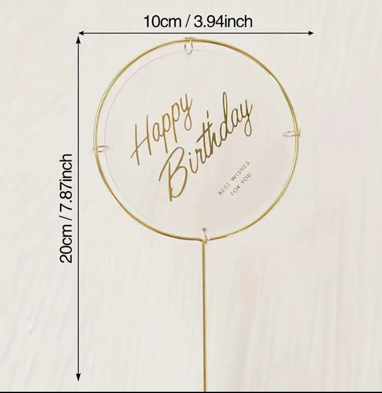 Happy birthday topper transparent