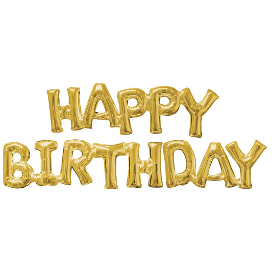 Happy birthday foil balloon set