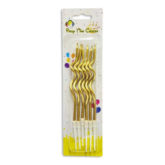 Twisty Metallic Party Candles