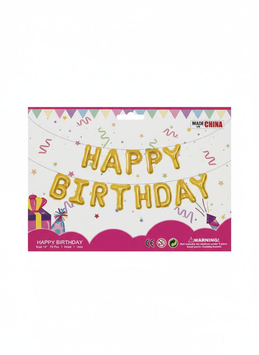 happy birthday foil balloon