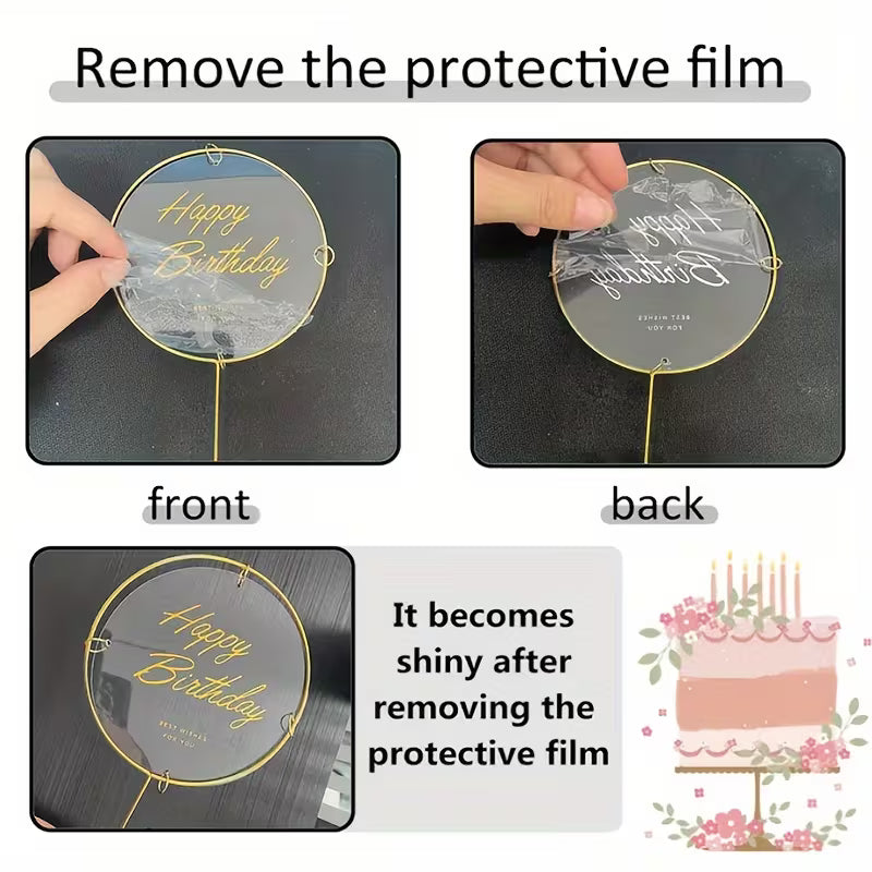 happy birthday topper transparent